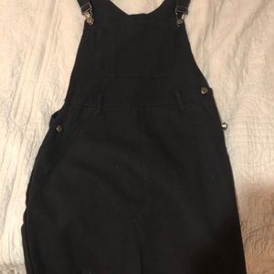 Black overall dress